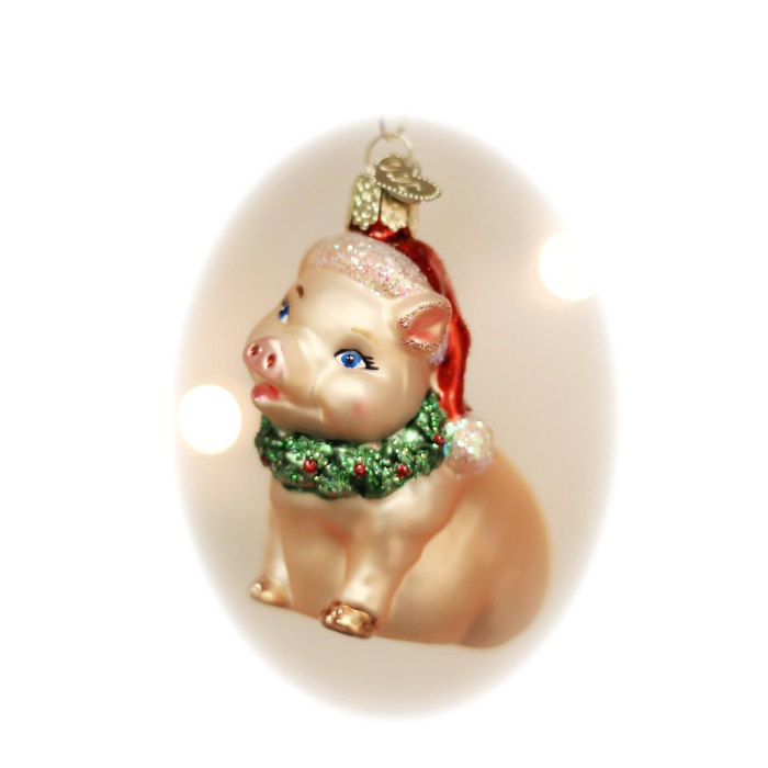 Ornament - Holiday Pig 3