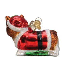Ornament - Holiday Santa Corgi