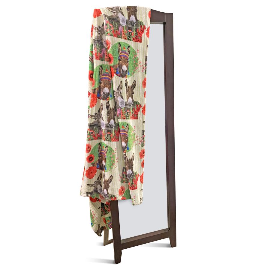 Donkey Garden Throw Blankets