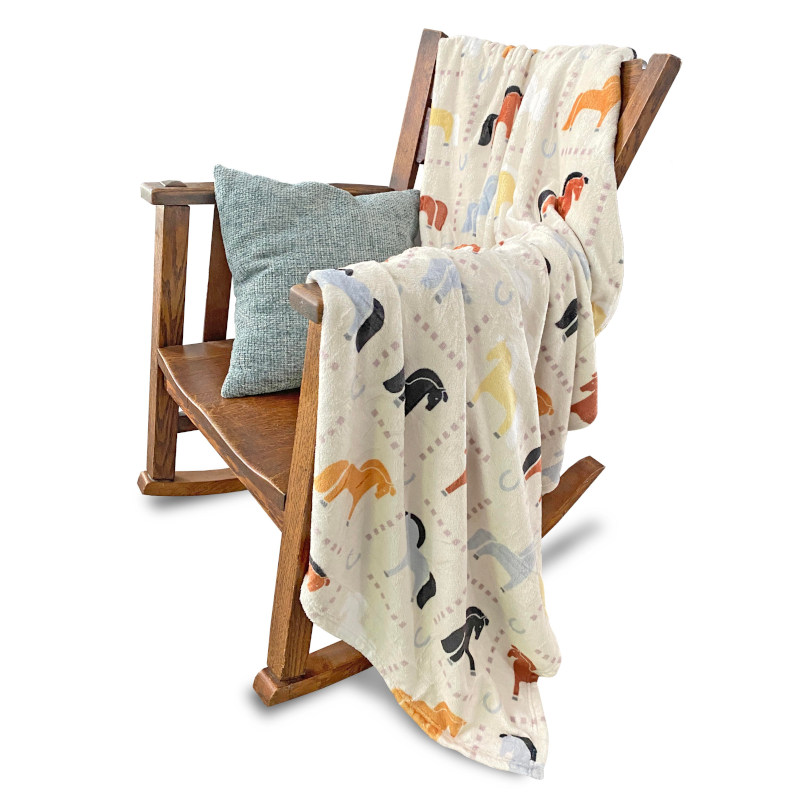 Pony Palisade Throw Blankets