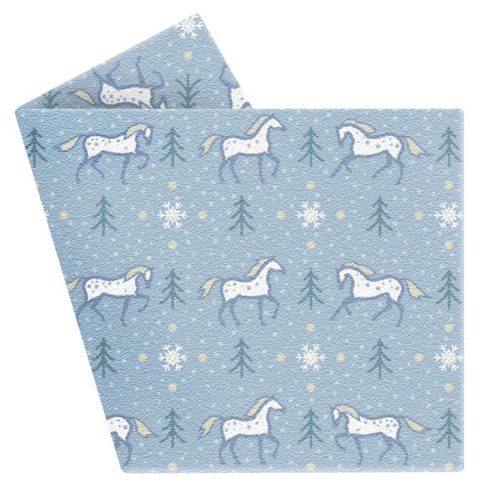 Snowy Pines Throw Blankets