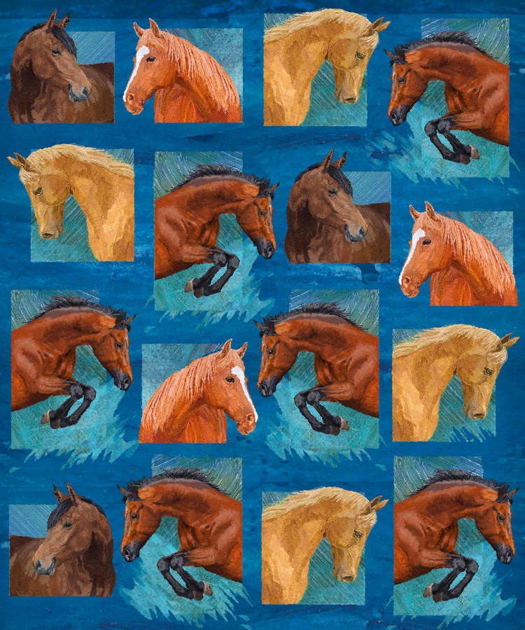 Sport Horses Throw Blankets