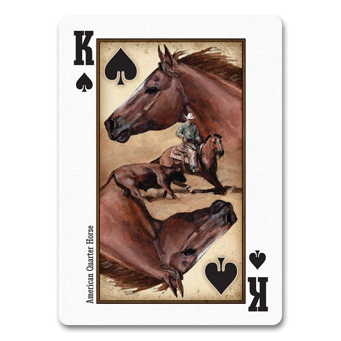 Horse Playing Cards, Countertop Display of 12