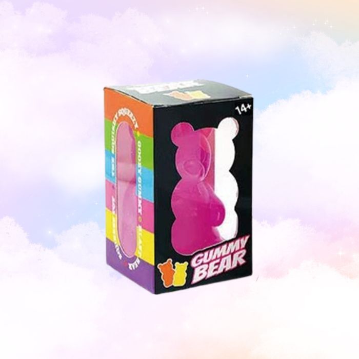 3.15" Squishy Slow Rise Gummy Bear Sensory Squeeze Stress Relief Toy Fidget, Display of 12