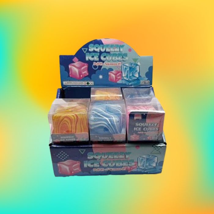 3.5" Glitter Squishy Dumpling Sensory Squeeze Stress Relief Toy Fidget, Display of 12