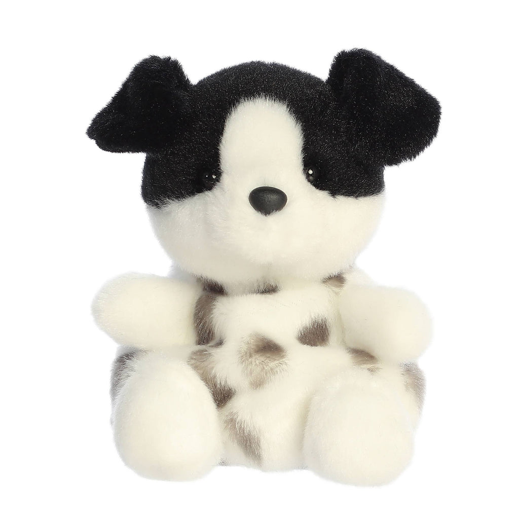 5" Plush Snorkels Black & White Dog Palm Pal