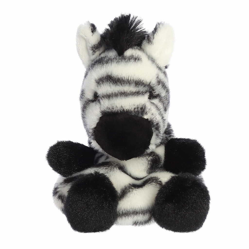 5" Plush Grey Zebra Palm Pal