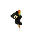 4" Plush Black Bear on Pop
