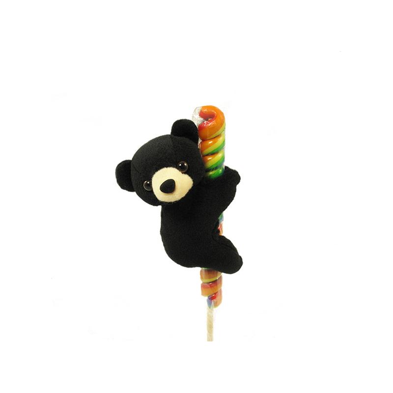 4" Plush Black Bear on Pop