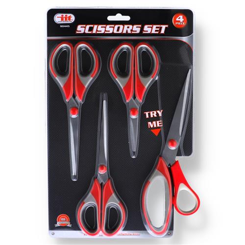 Multi-purpose Cushion Grip Scissor Set of 4