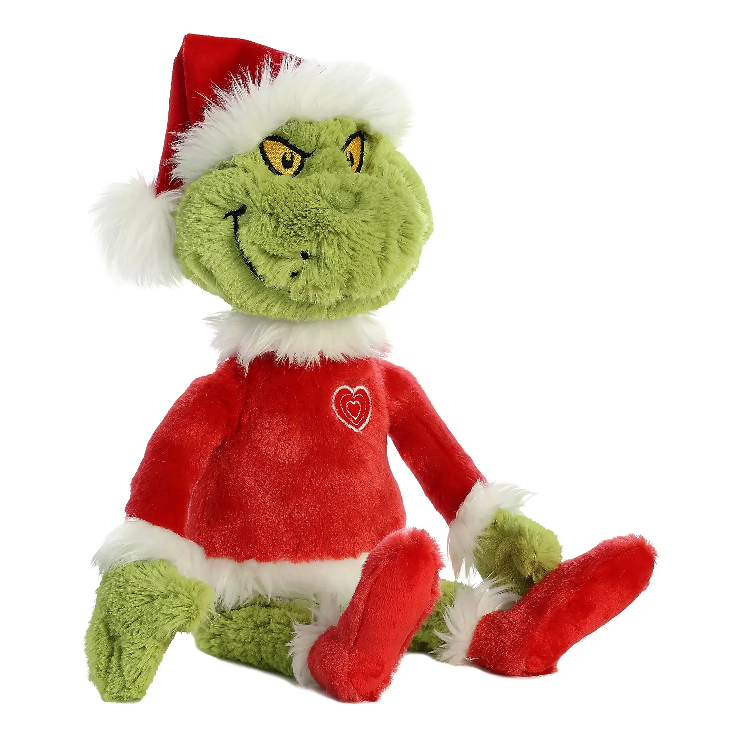 16" Plush Grinch Santa