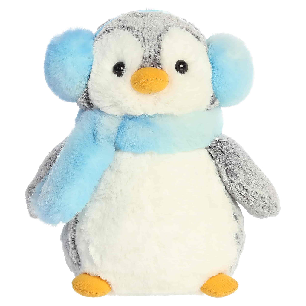9" Plush PomPom Icy Muffs & Scarf Penguin