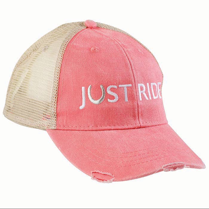 Just Ride Mesh Back Cap, Coral..