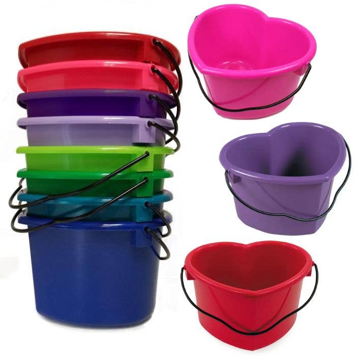 Heart Pail, Blue 6 Qt