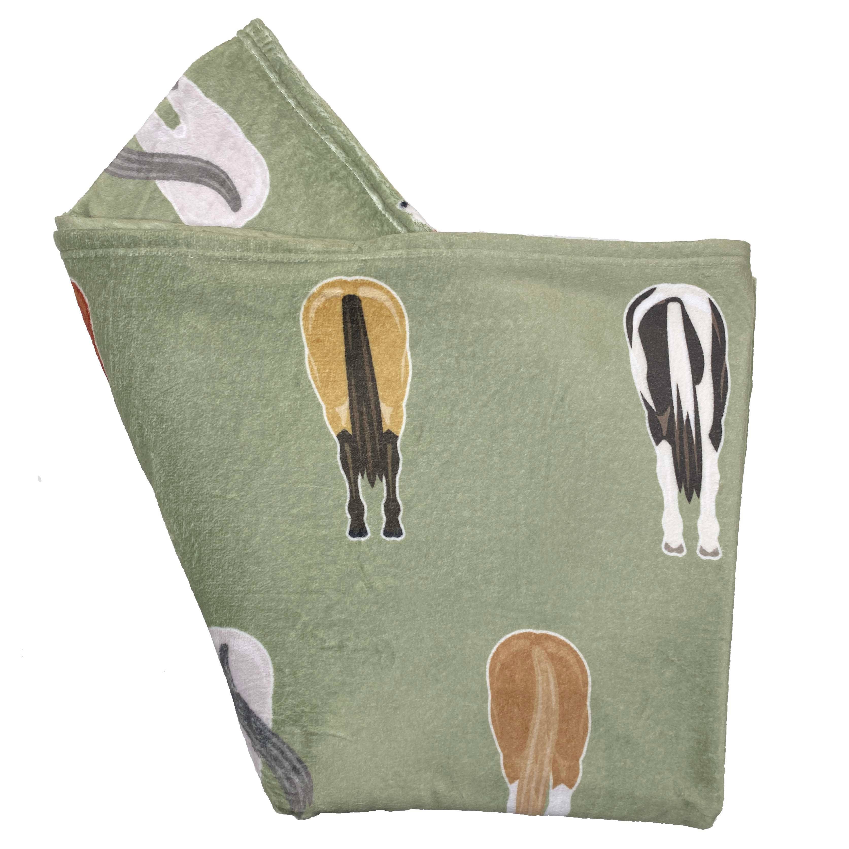 Horse Tails Throw Blanket 60" x 72"