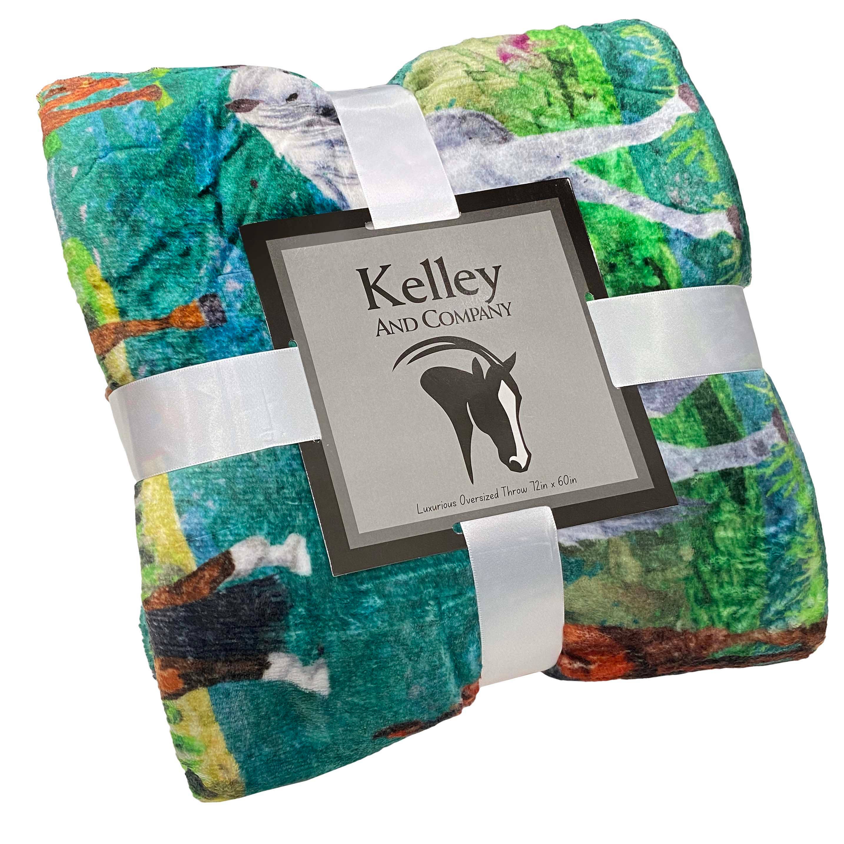 Tropical Horses Throw Blanket 60" x 72"