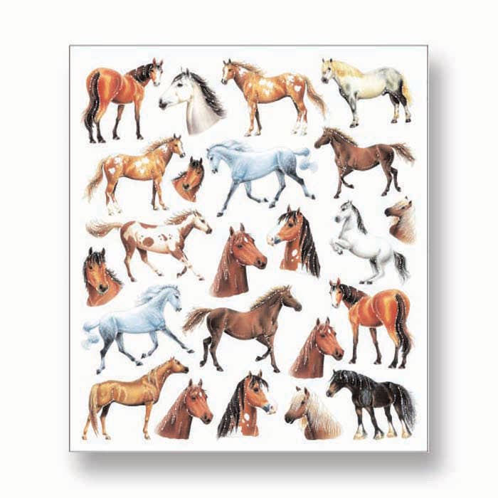 Horses & Horseheads Stickers, Order Multiples of 6