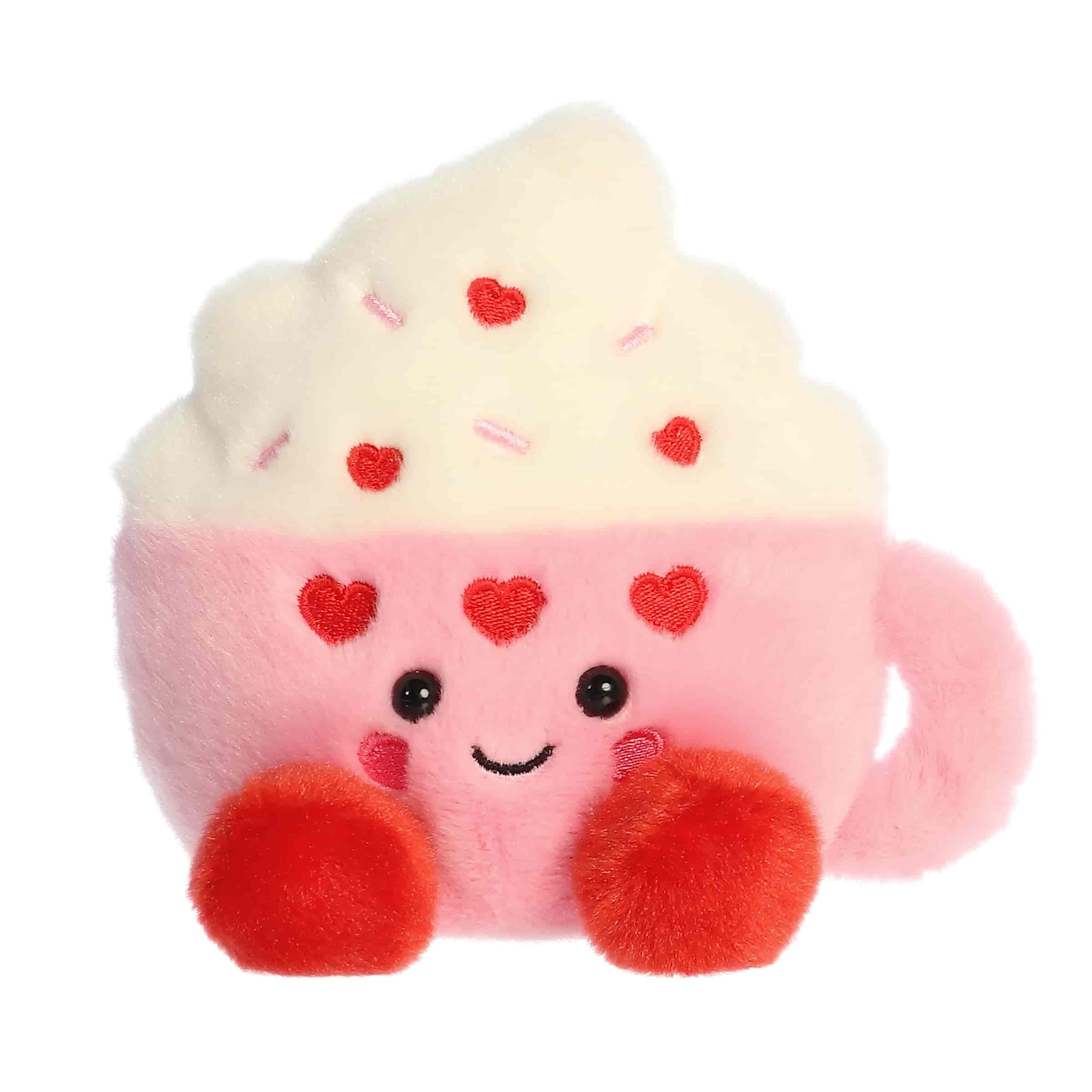 5" Plush Harper Heart Latte Palm Pal