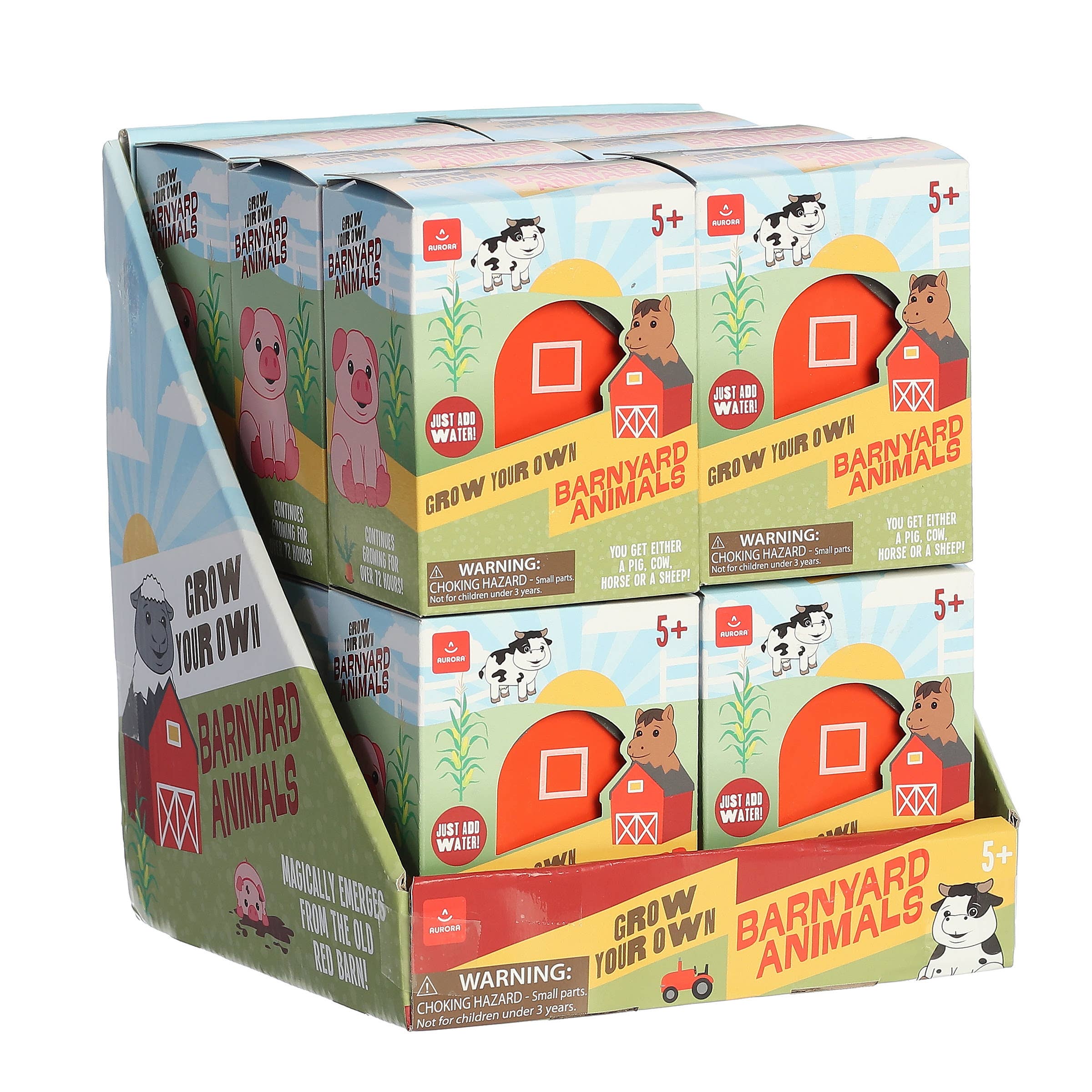 2.75" Grow Farm Animal, Display of 12