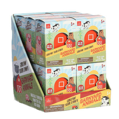 2.75" Grow Farm Animal, Display of 12
