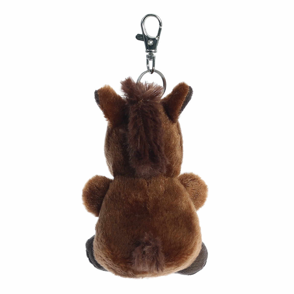 4" Plush Truffle Brown Horse Palm Pals Clip-On