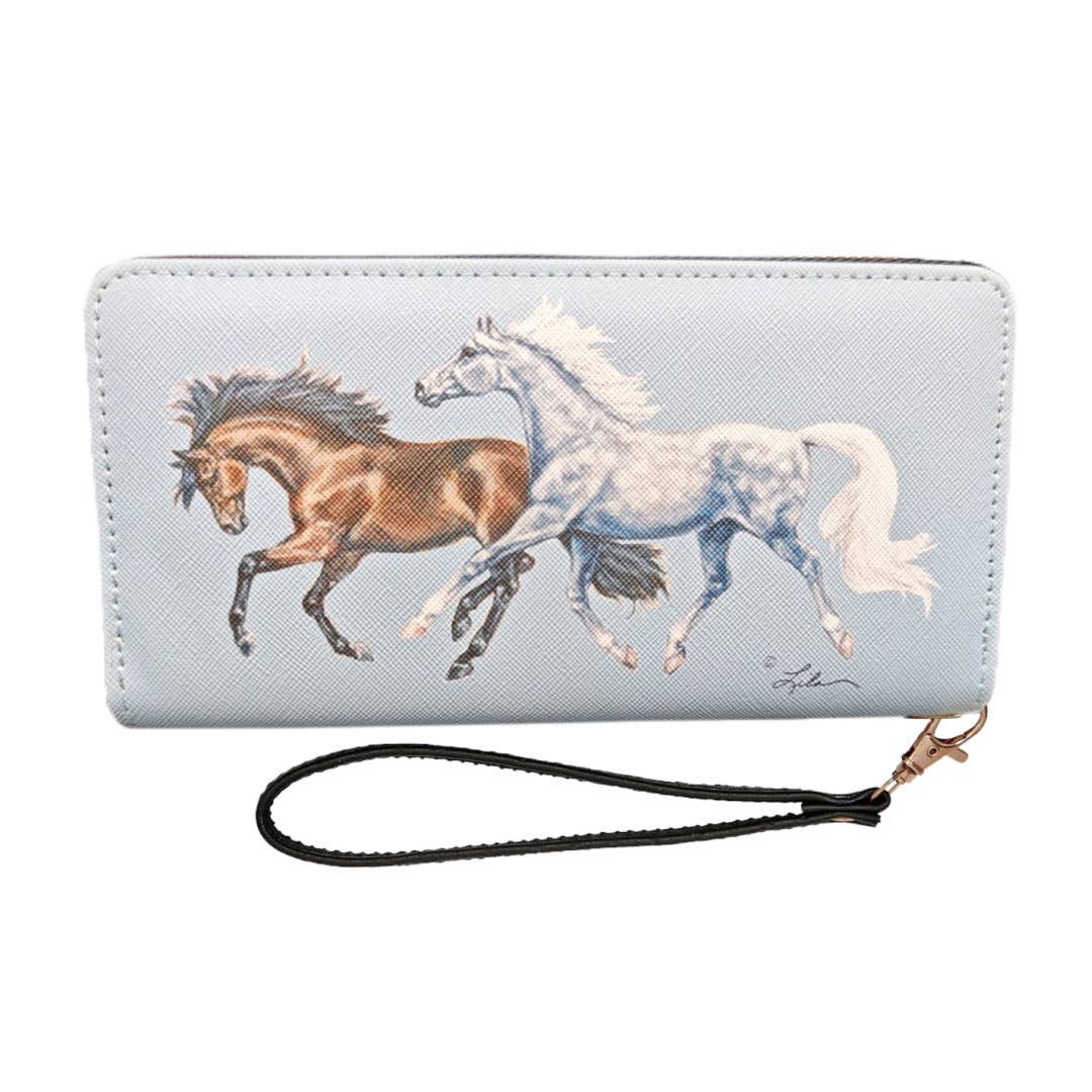 Bay Grey Horse Duo Clutch Wallet