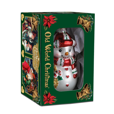Ornament Gift Box Clear Lid Folded Flat