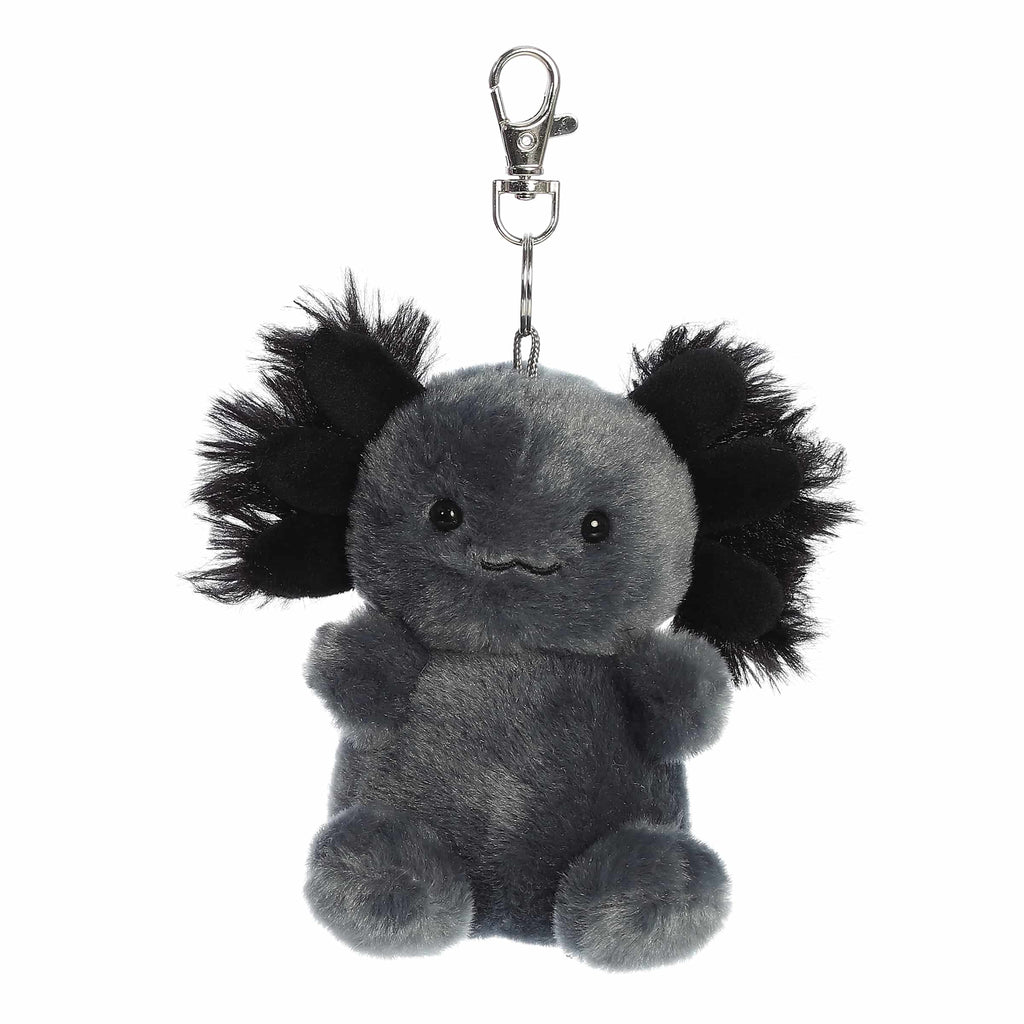 4" Plush Onyx Axolotl Palm Pals Clip-On