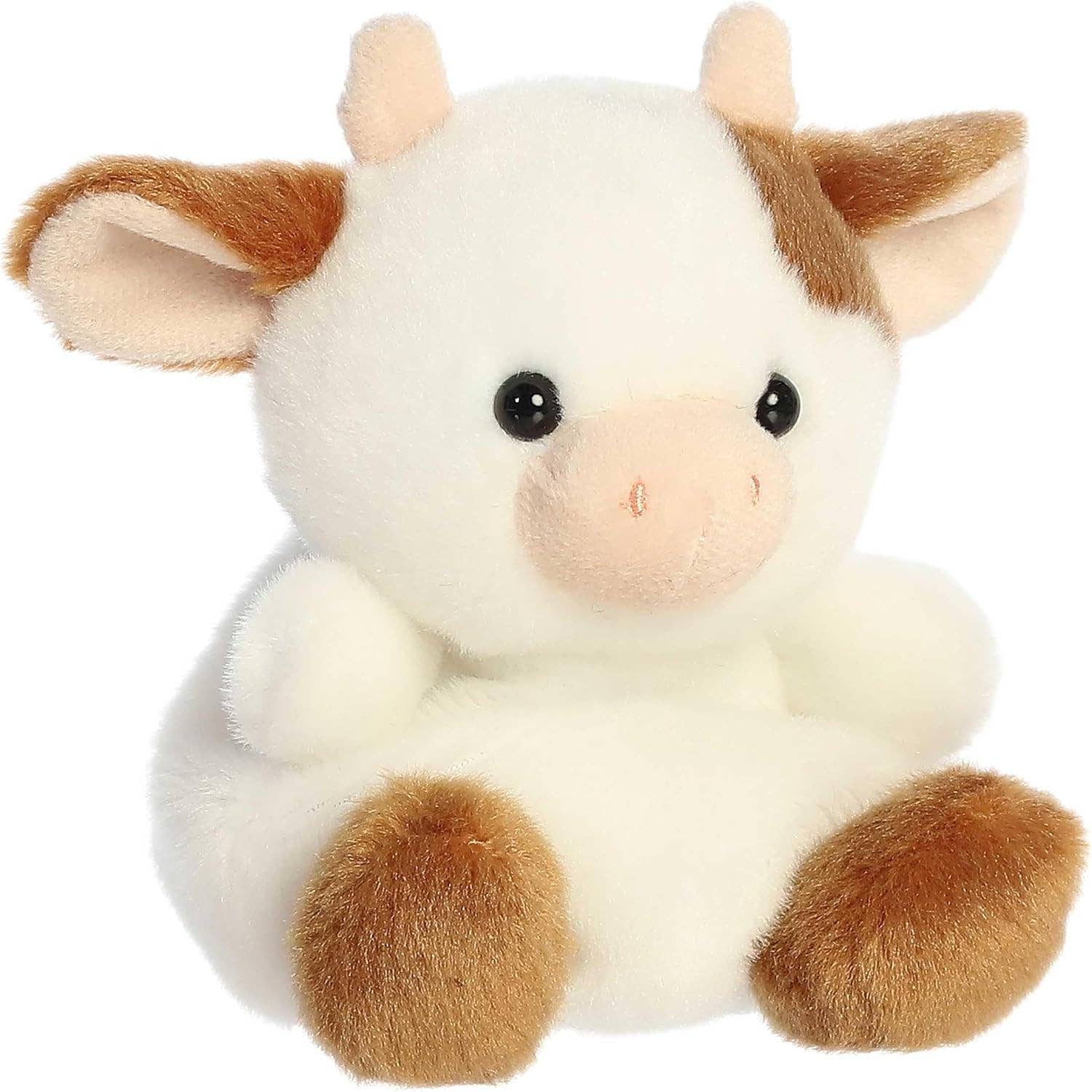 5" Plush Caroline Brown Cow Palm Pal