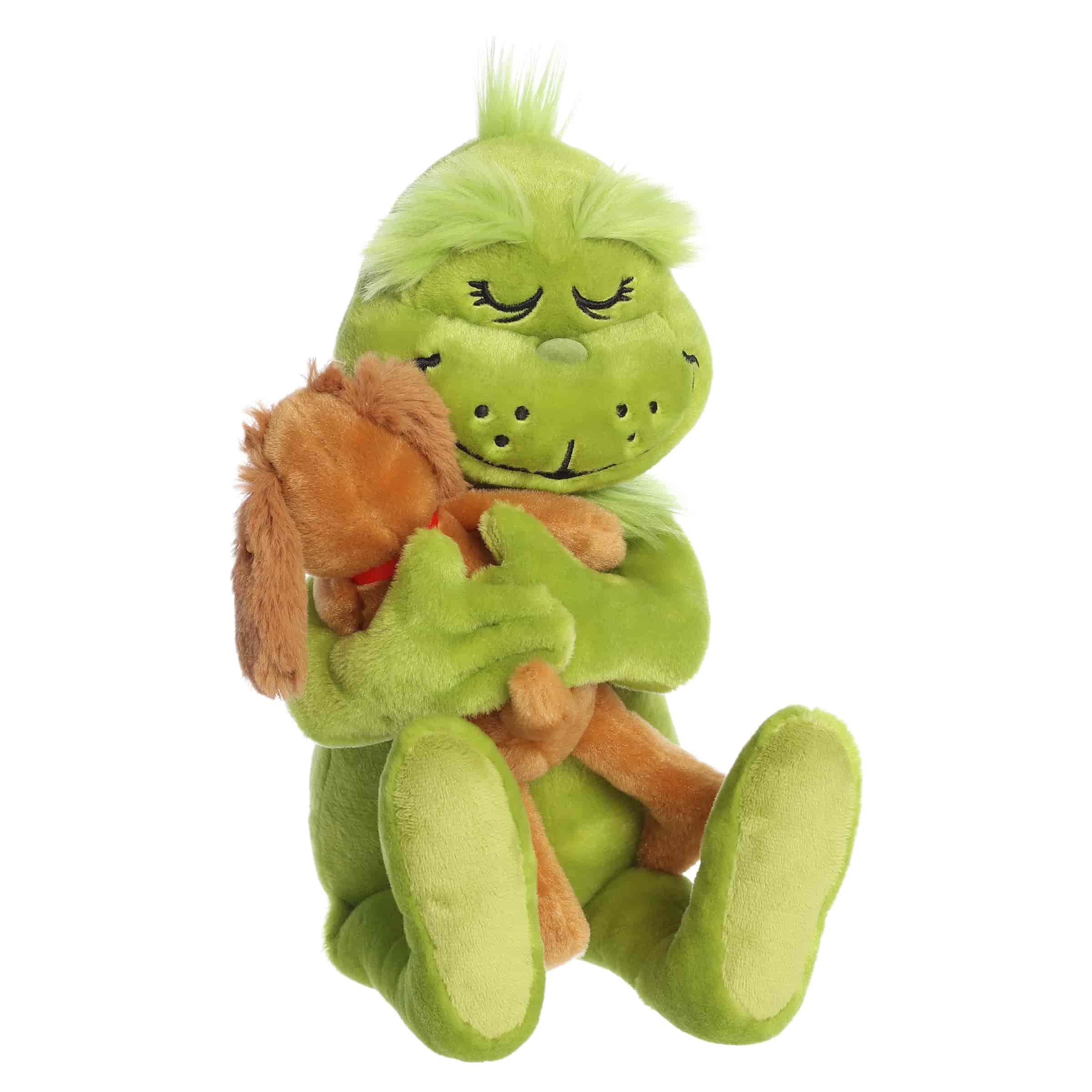 12" Plush Grinch and Max Holiday Hugs