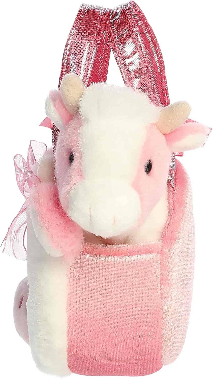 8" Plush Fuzzy Face Strawberry Cow Fancy Pals