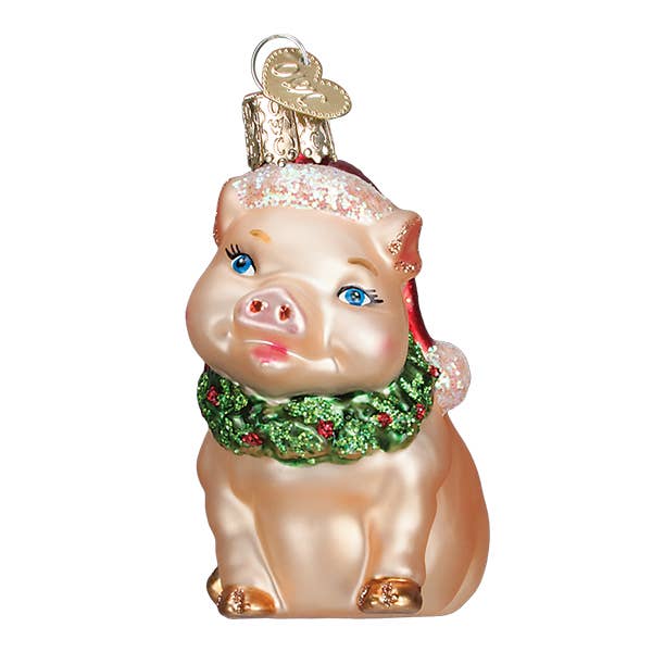 Ornament - Holiday Pig 3"