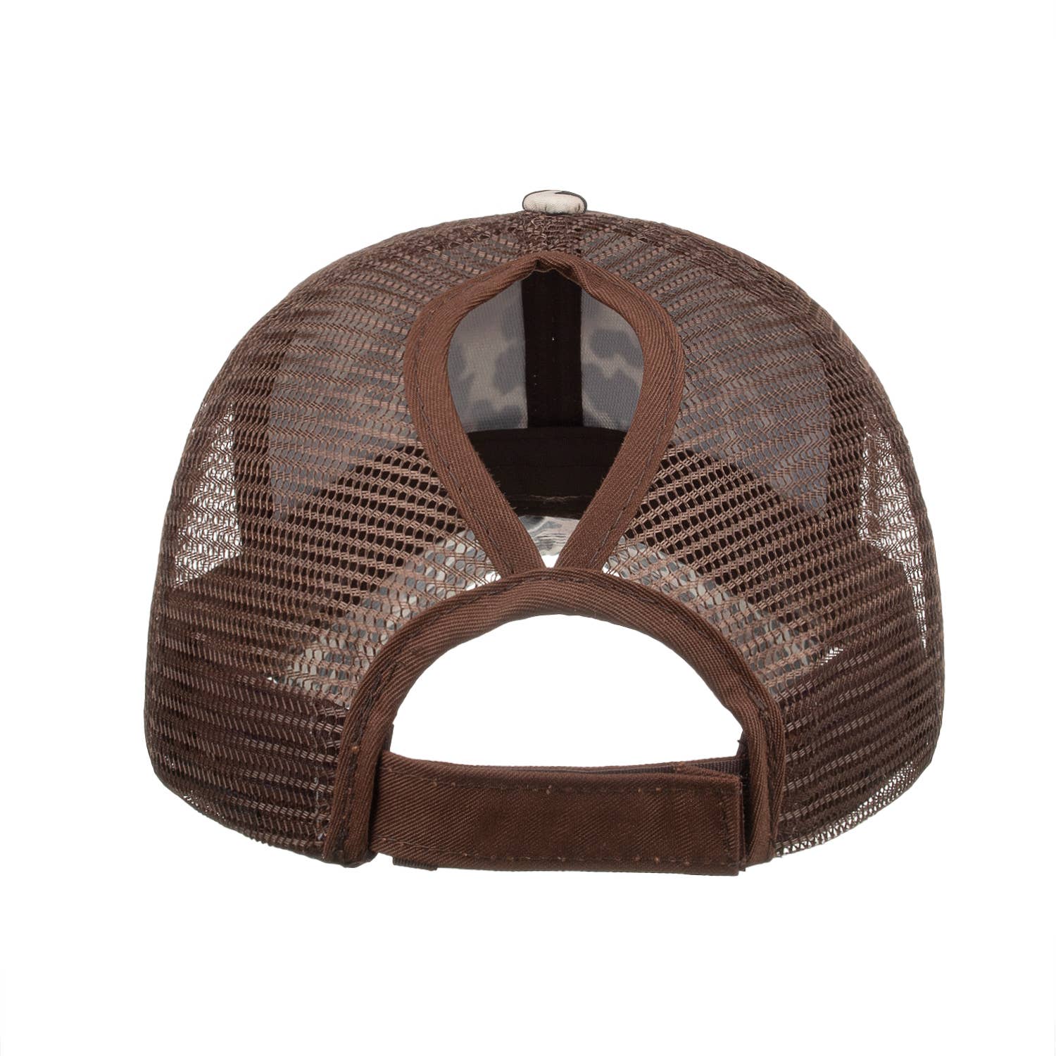 3D Foam Boss Mare Ponytail High Bun Cap, Cheetah..