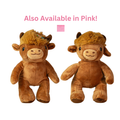 8" Plush Pink Duke and Daisy Highland Cow Assorted Singles