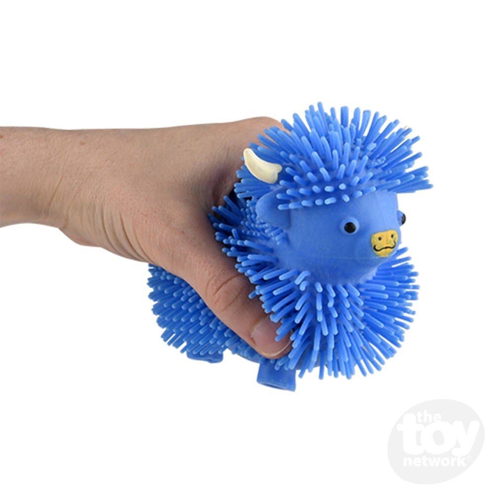 4" Highland Cow Puffer Sensory Toys, Display of 12