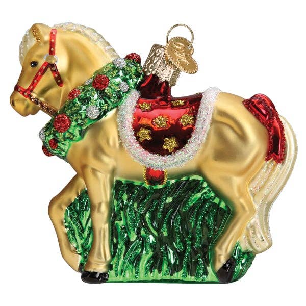 Ornament - Holiday Horse, 4"