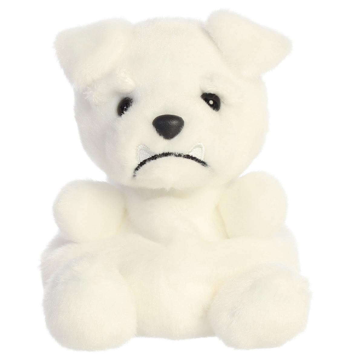 5" Plush Mascot White Bulldog Palm Pals