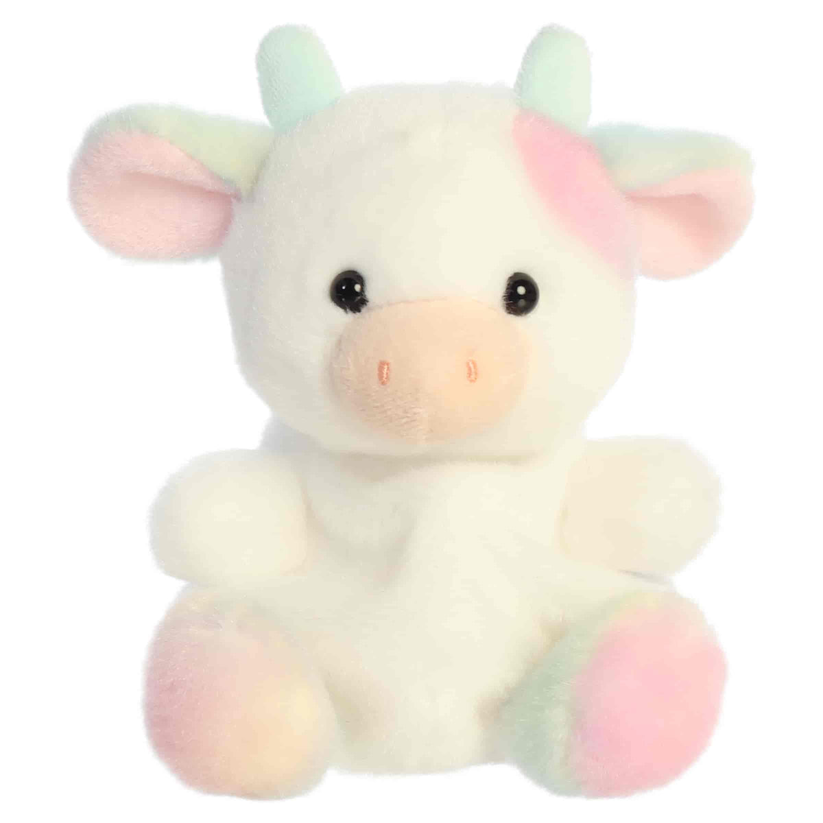 5" Plush Georgia Rainbow Cow Palm Pals