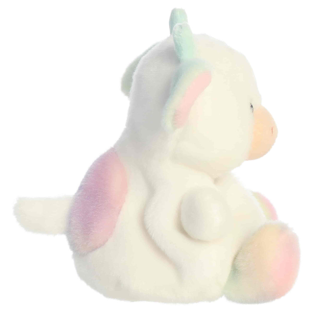 5" Plush Georgia Rainbow Cow Palm Pals
