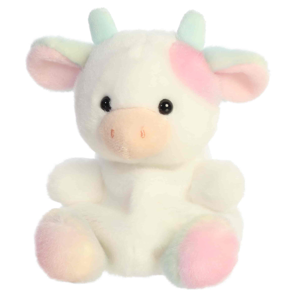 5" Plush Georgia Rainbow Cow Palm Pals