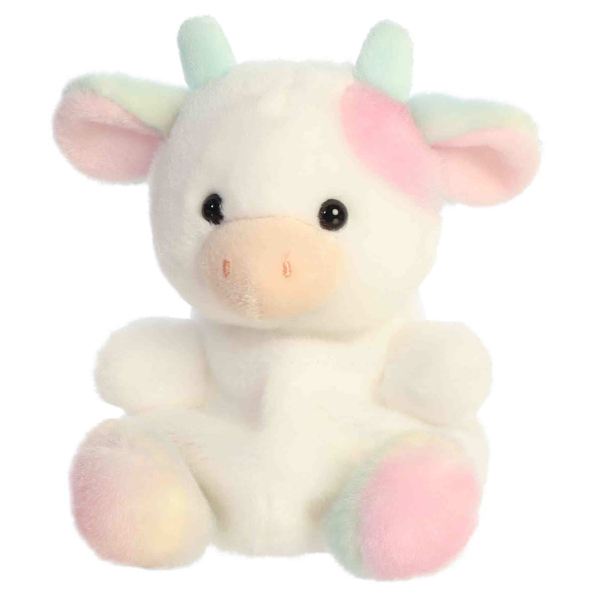 5" Plush Georgia Rainbow Cow Palm Pals