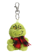 4" Plush Grinch with Scarf Palm Pals Clip-On