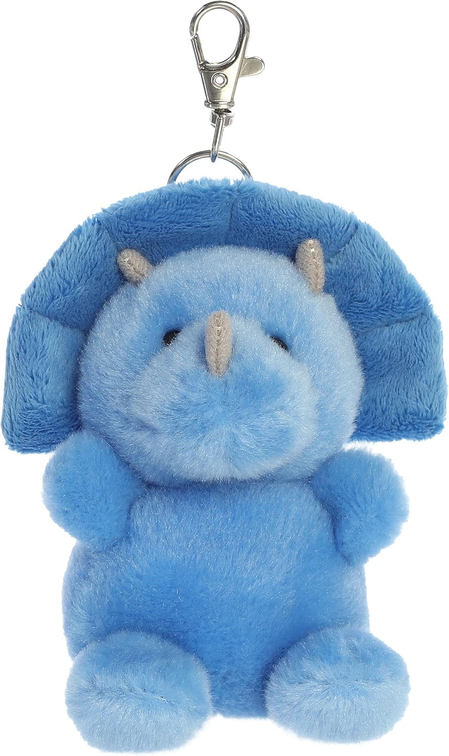 4" Plush Triceratops Palm Pals Clip-On