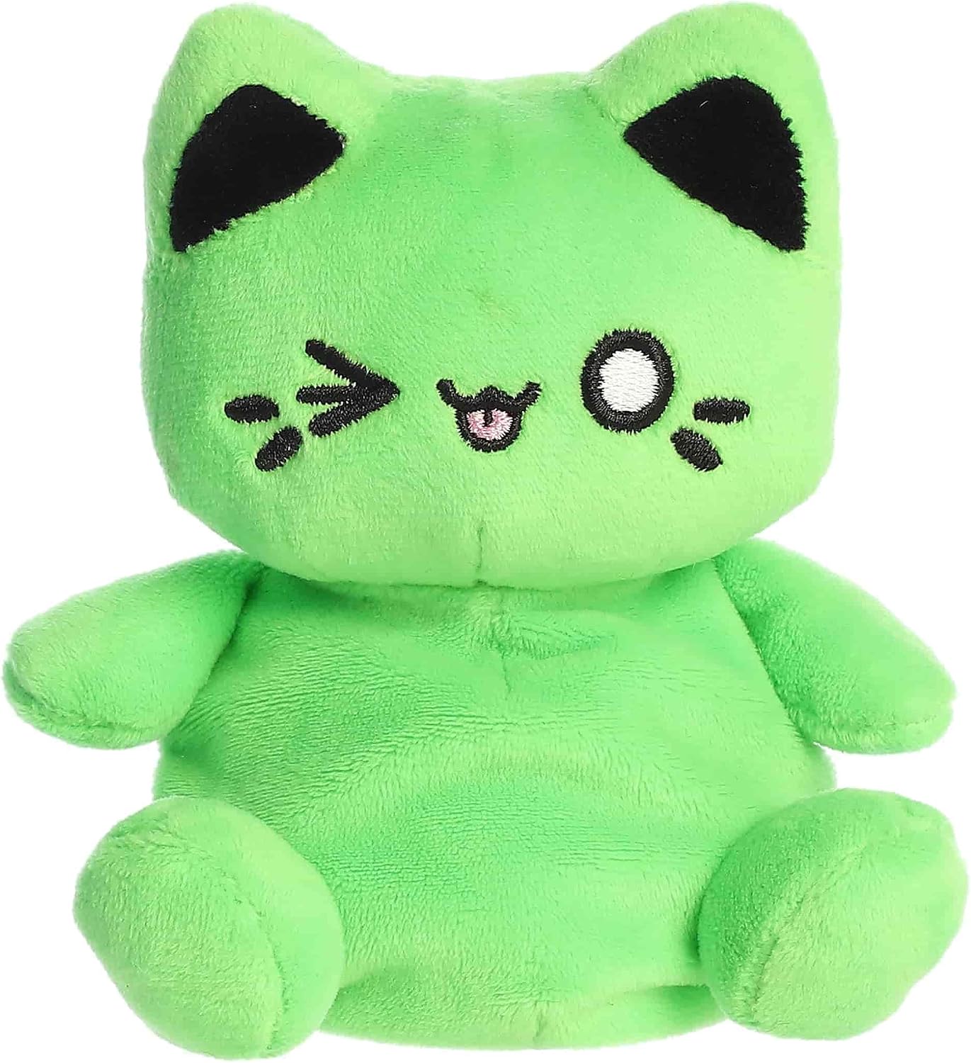 5" Plush Tasty Peach Toxic Green Meowchi Palm Pals