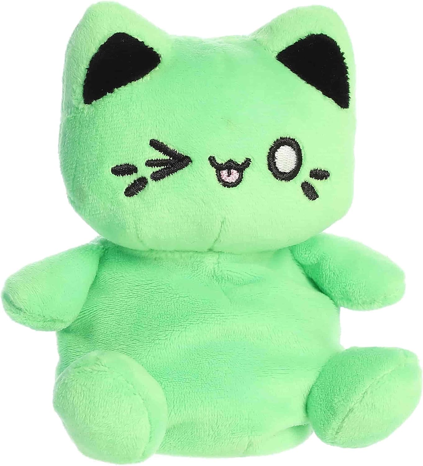 5" Plush Tasty Peach Toxic Green Meowchi Palm Pals
