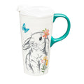 Ceramic Travel Cup Bunny Blooms