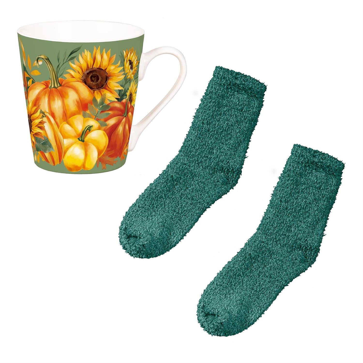 Grateful Gatherings Ceramic Mug & Cozy Socks Set