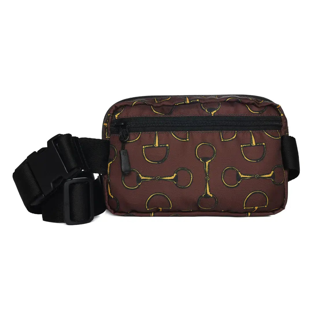 Vintage Snaffle Bit Crossbody Waist Bag, Brown