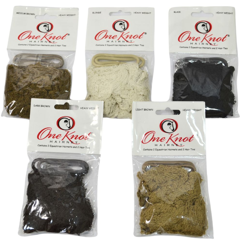 One Knot Heavyweight Hairnet, 2pk - Black, Order 6s