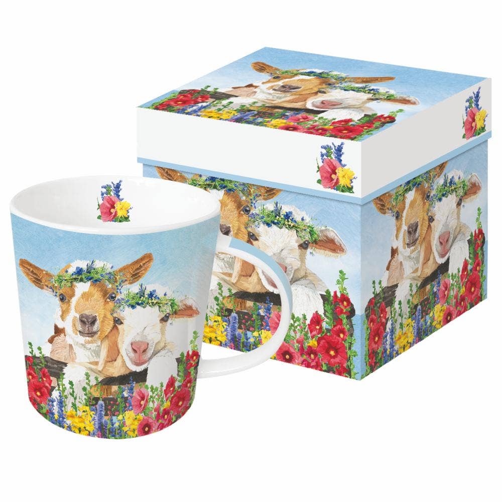 Boxed Mug, Goat Garden